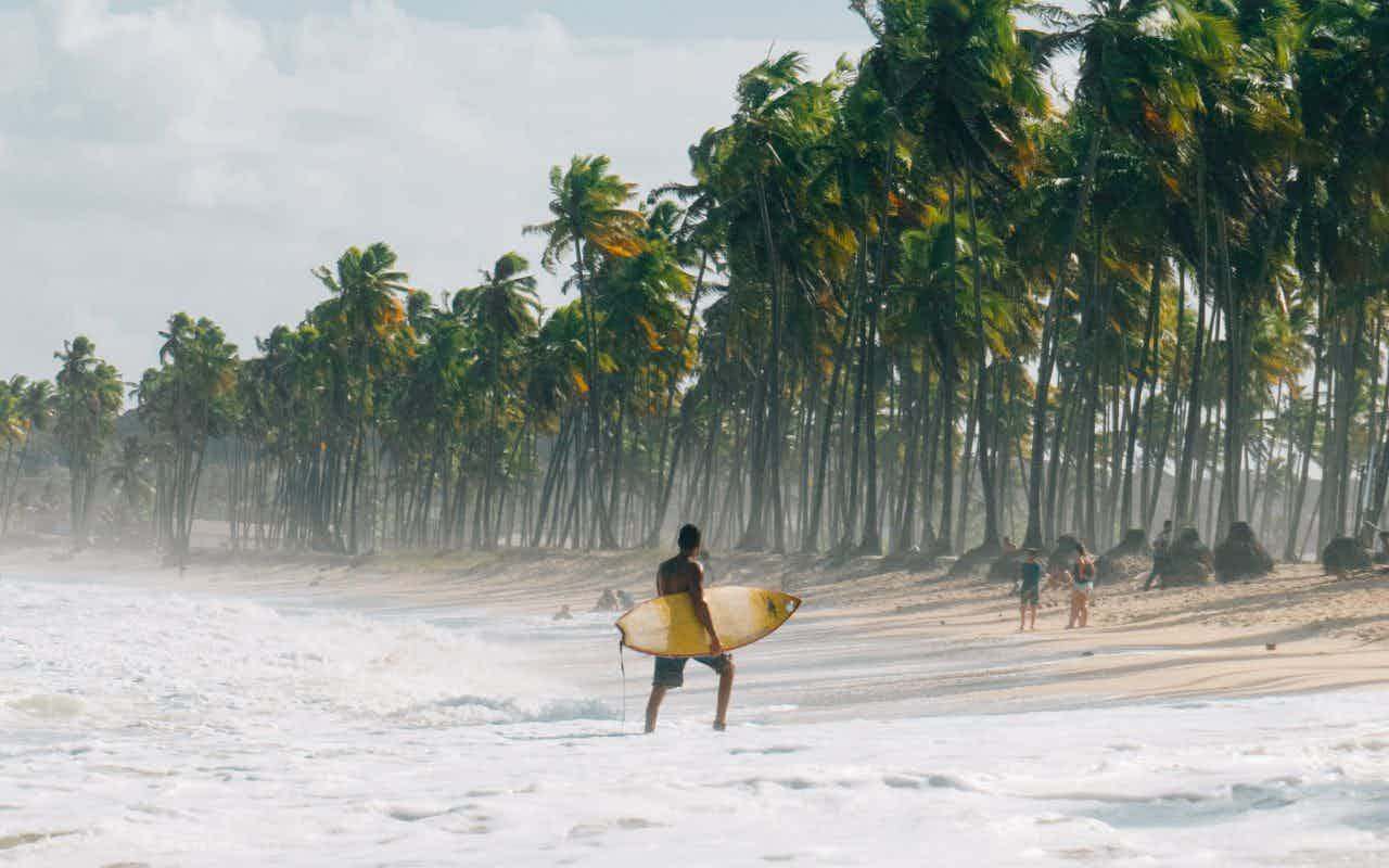 Surfer on a brazilian beach
