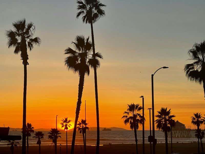 Sunset at Huntington Beach