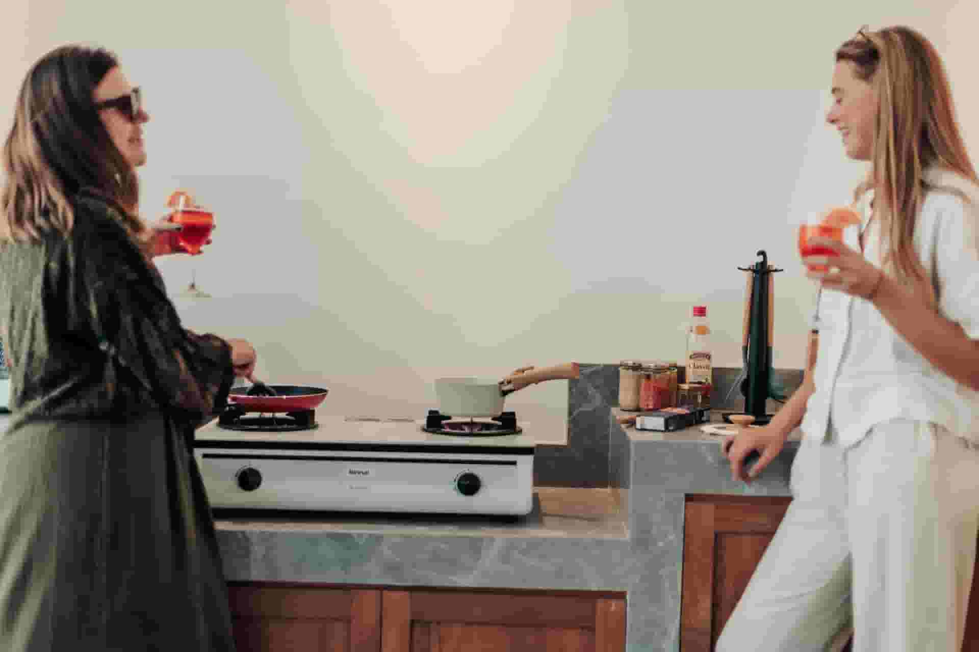 cooking food
