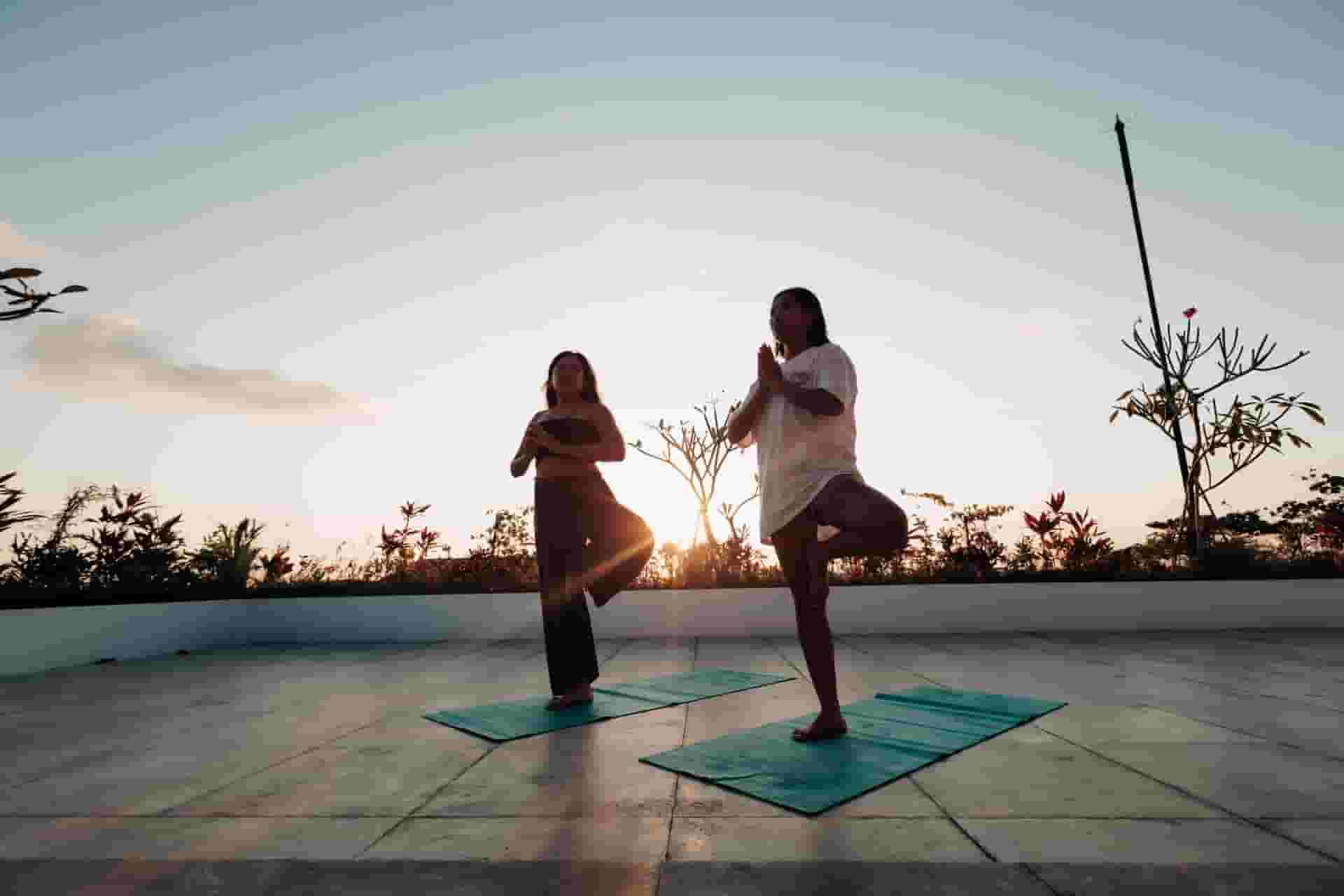yoga on rooftop