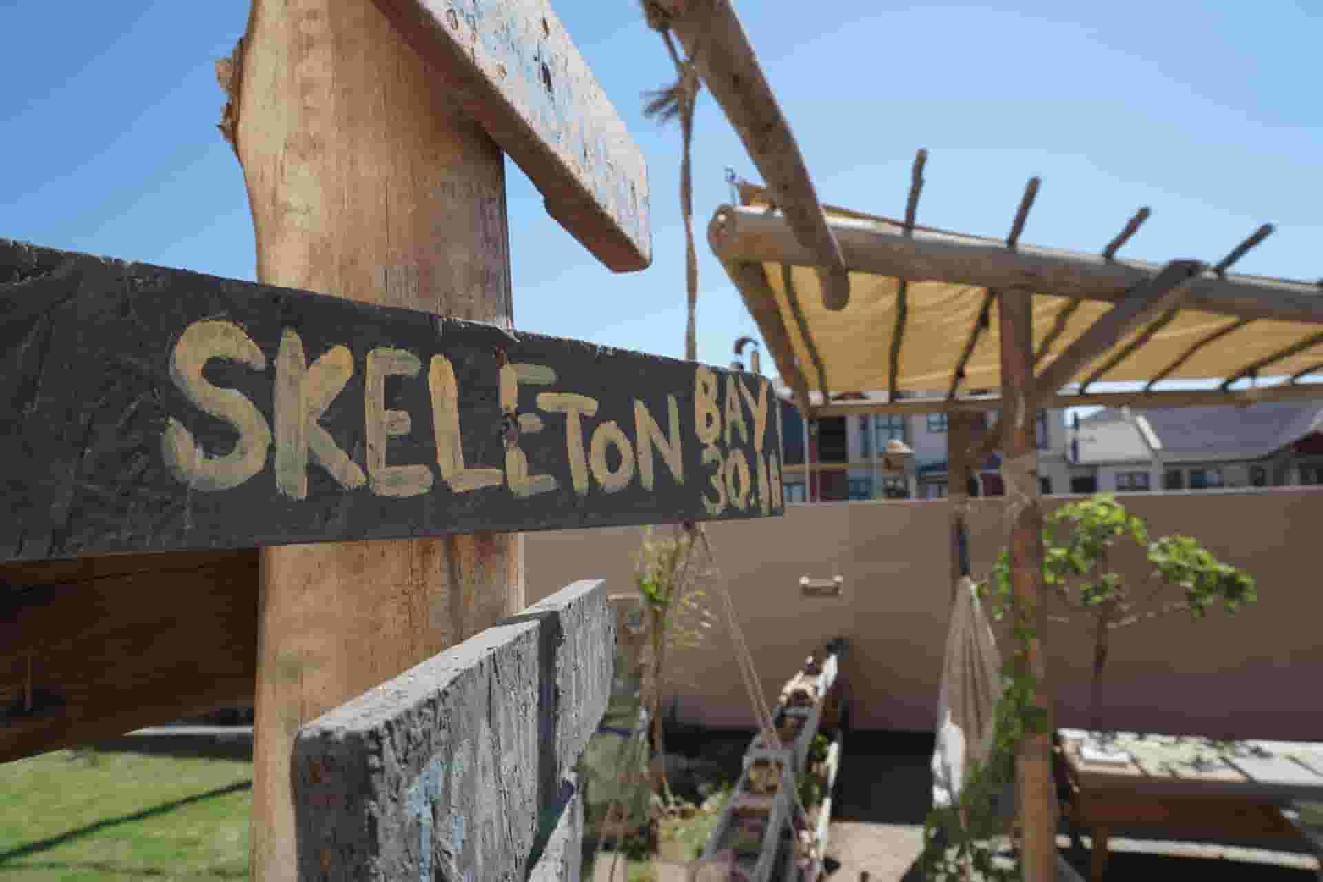 skeleton bay sign