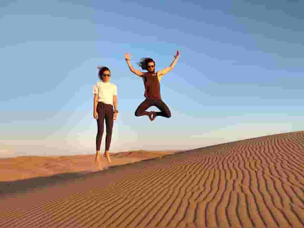 remote workers in the dessert