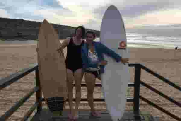 remote workers with surfboards