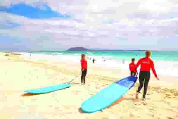 beginner surfers
