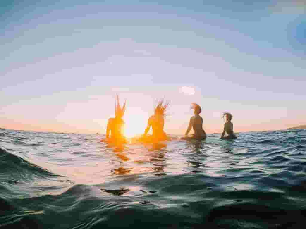 sunset surf