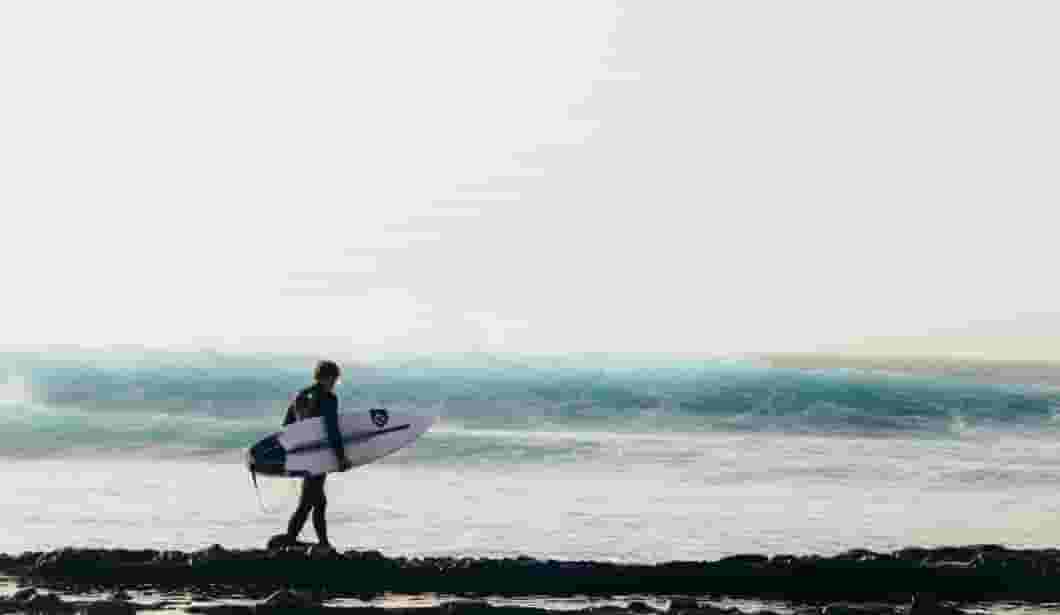 man with a board