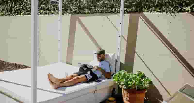 remote working in the sun