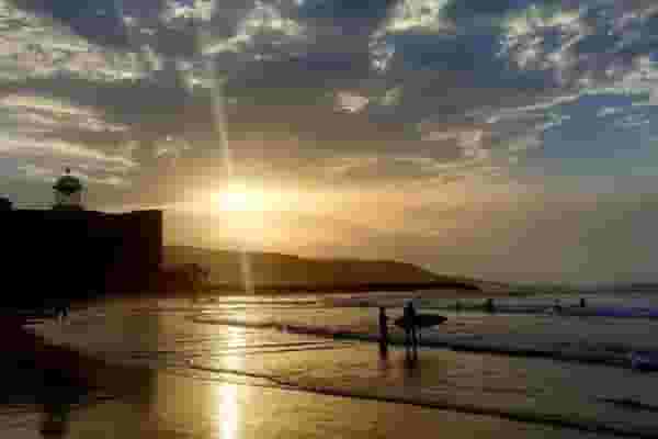 sunset surf in Las Palmas