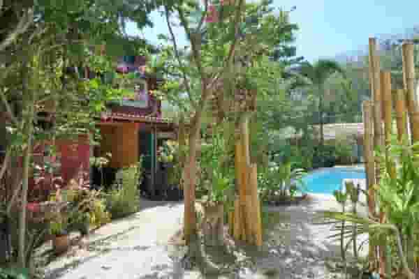 pool and garden