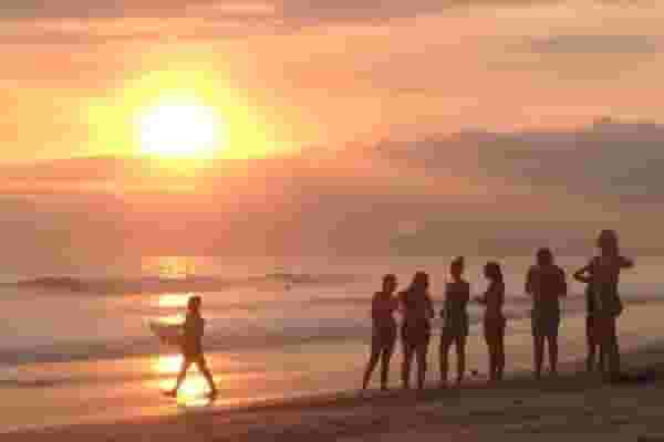 sunset surf