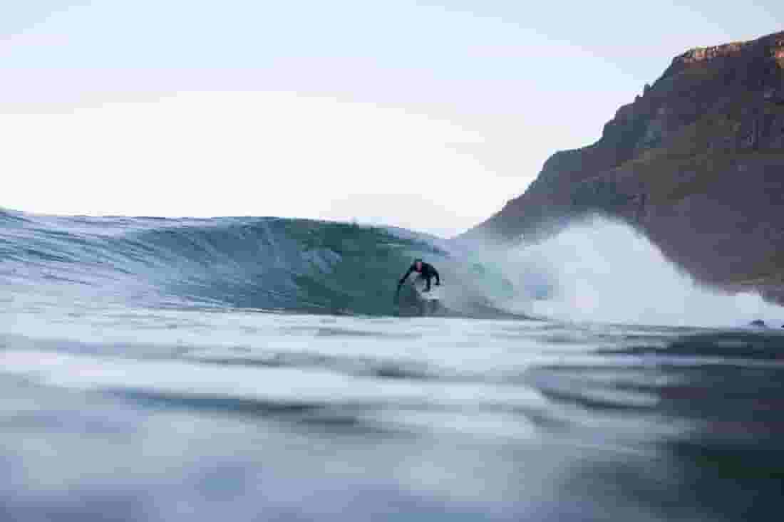 barrel surfing