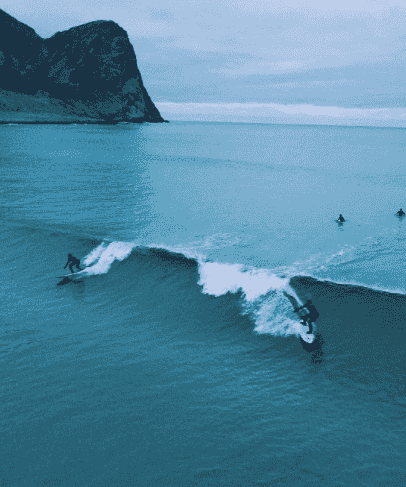 ice cold water surfing