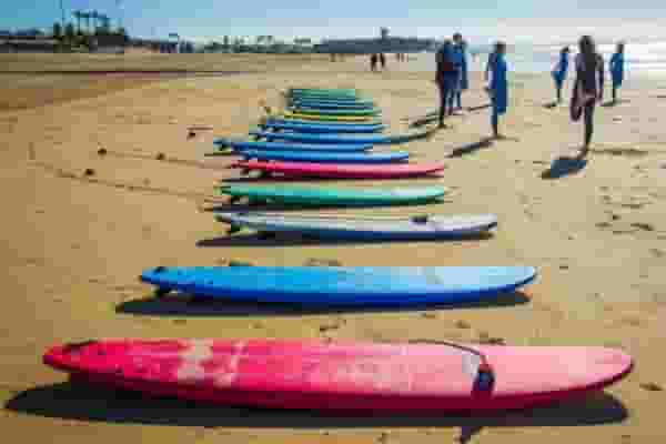 surfboards on the beach