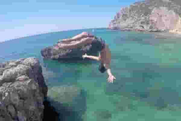 cliff jumping