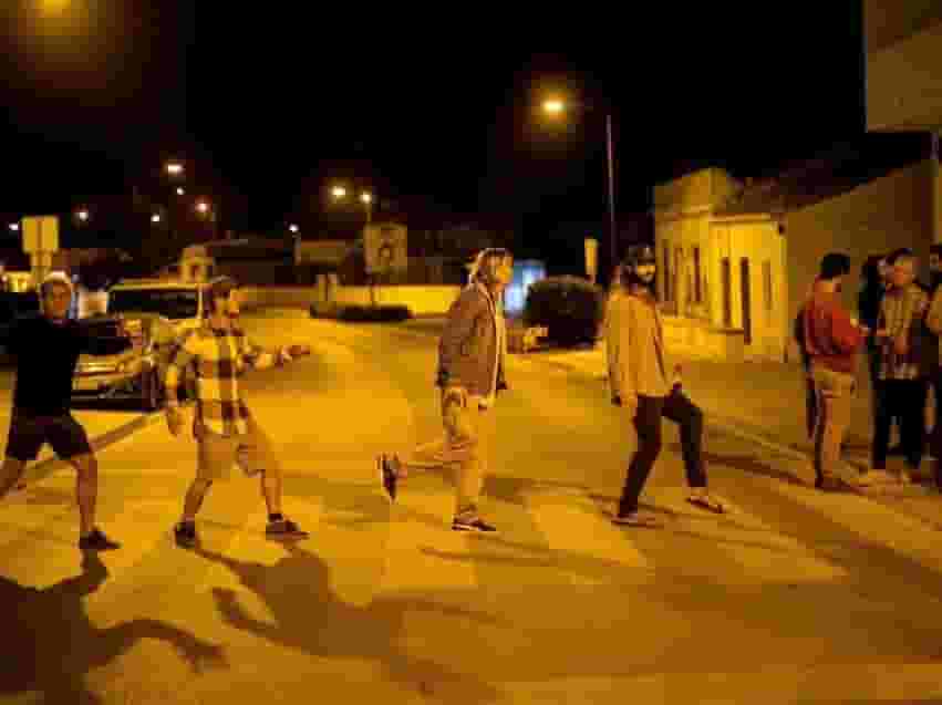 coworksurf crew doing the beatles walk