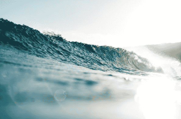 view from surfboard