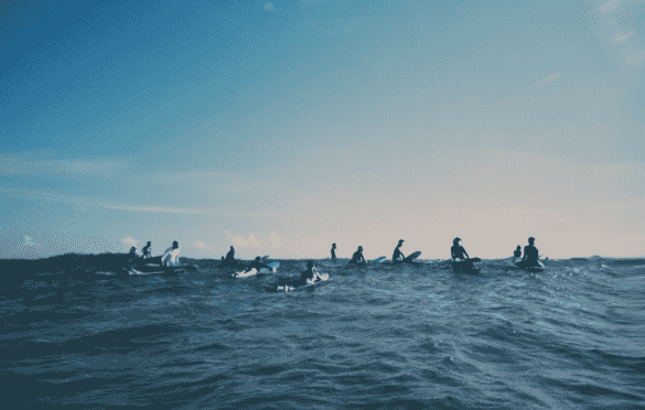 coworksurf crew in the ocean