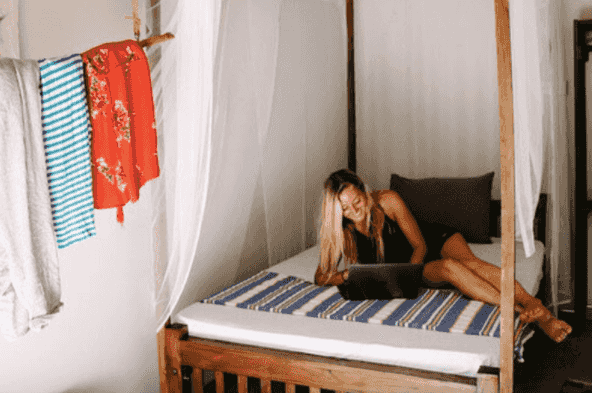 working from bed