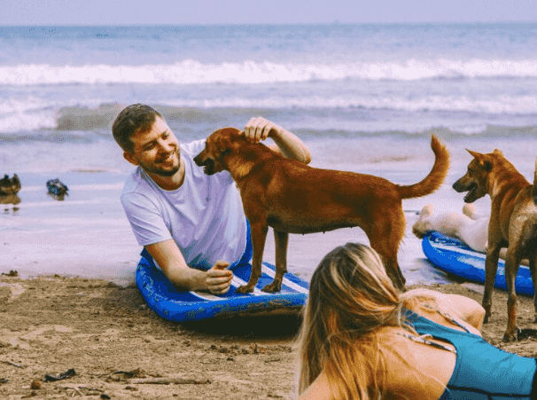 surfclass with the dog