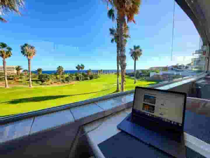 working next to golf course