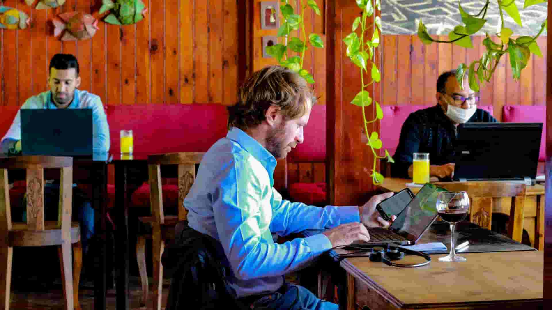 remote workers working