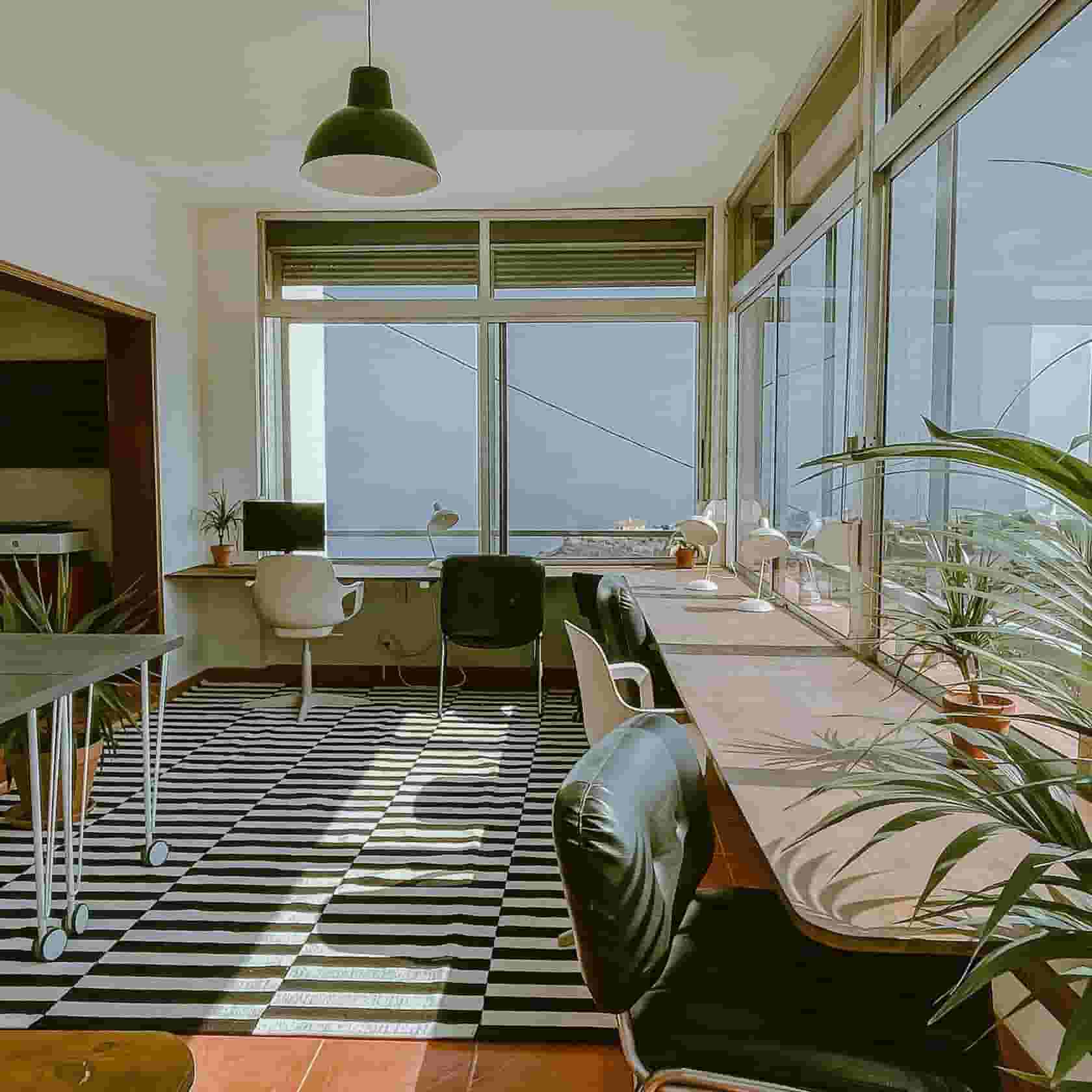 beautiful cowork space with view