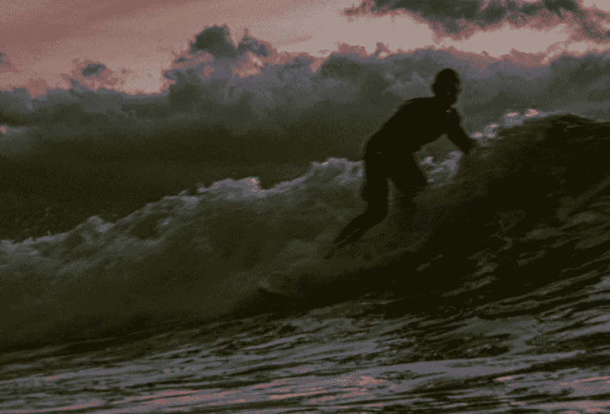 surf in sunset