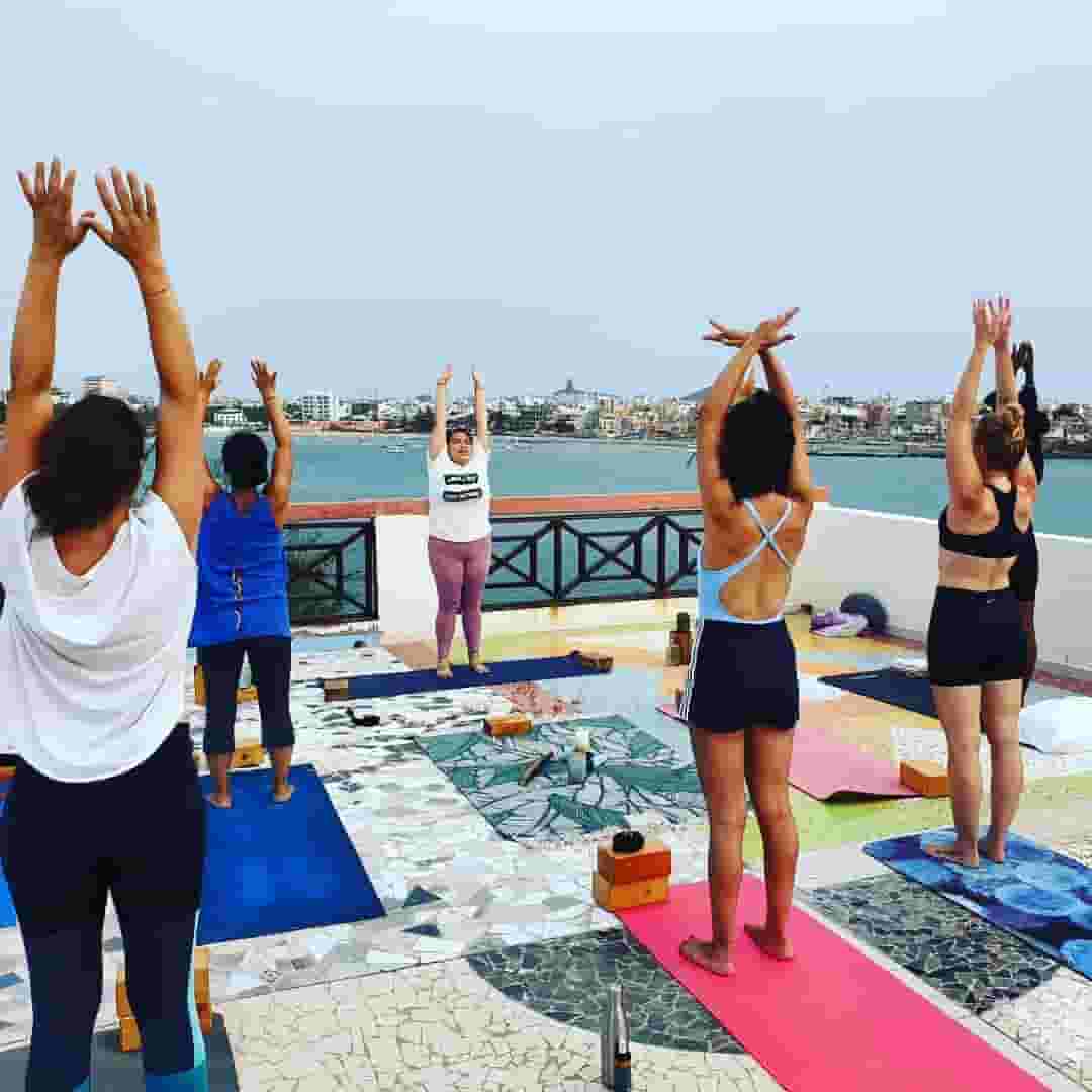 rooftop yoga