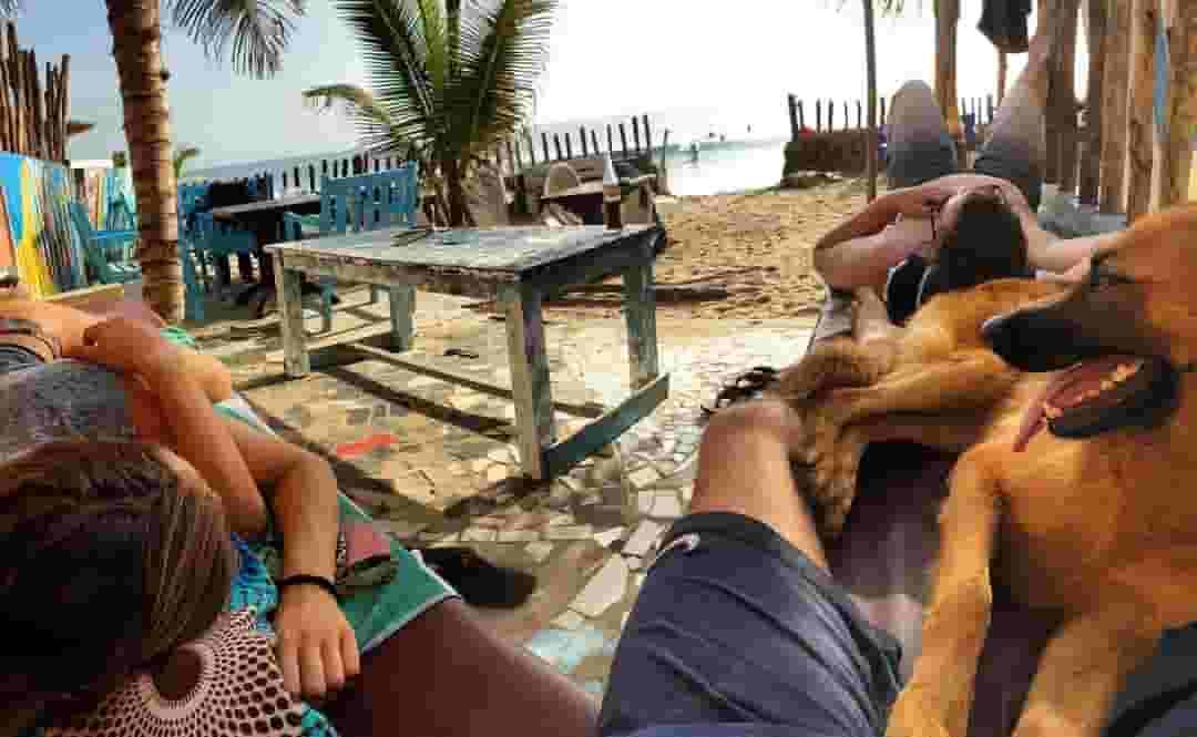 after surf chillin in Dakar