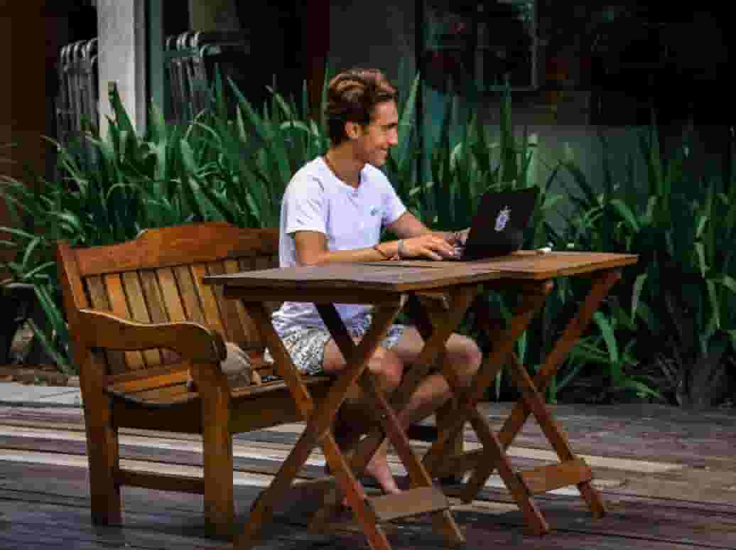 working outside