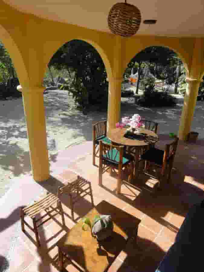 outside table