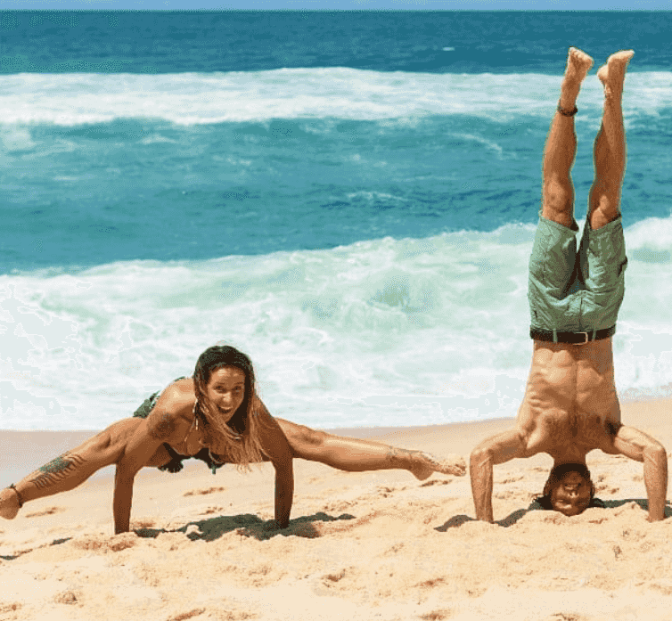 yoga on the beach