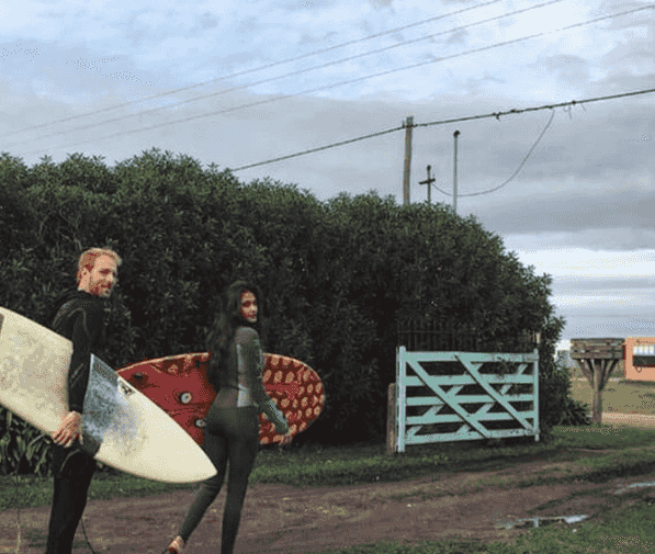 heading to the surf