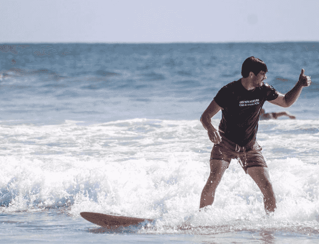beginner surfer