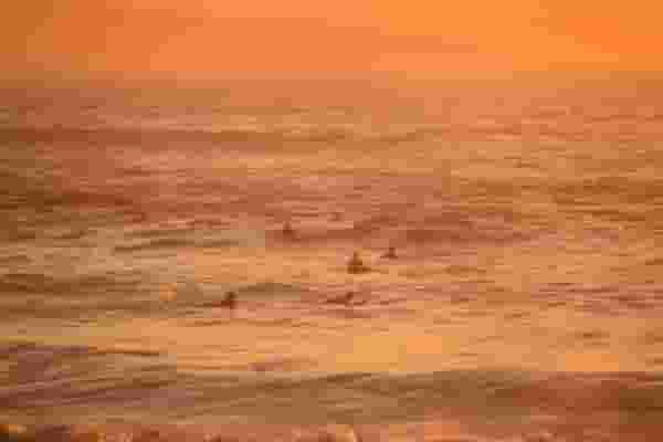 sunset surf