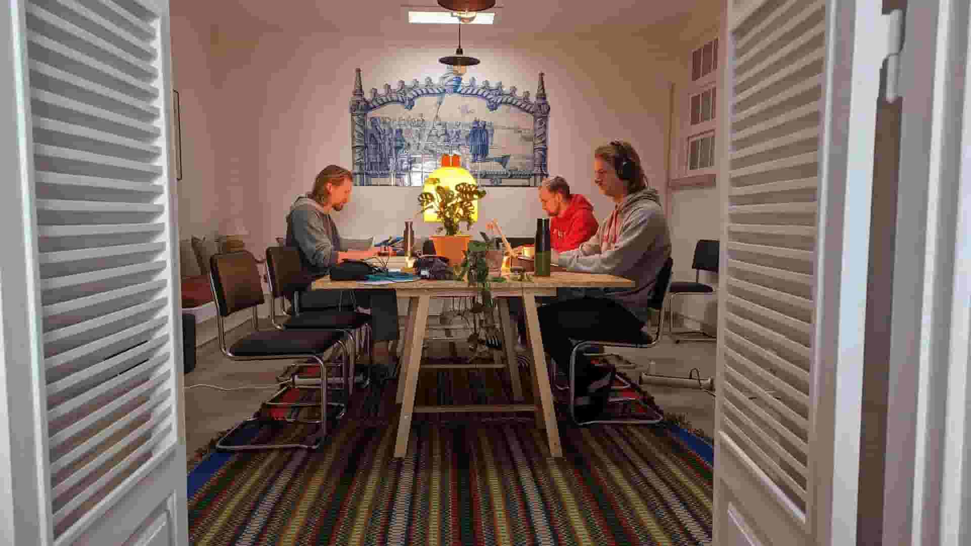 remote workers working