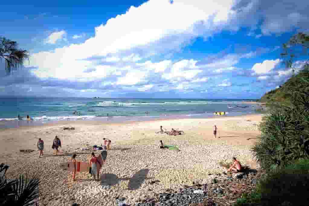 remote workers on the beach