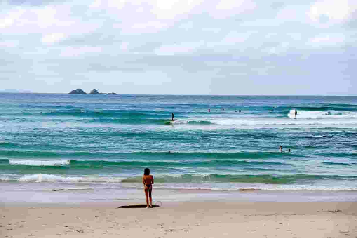 digital nomad on beach