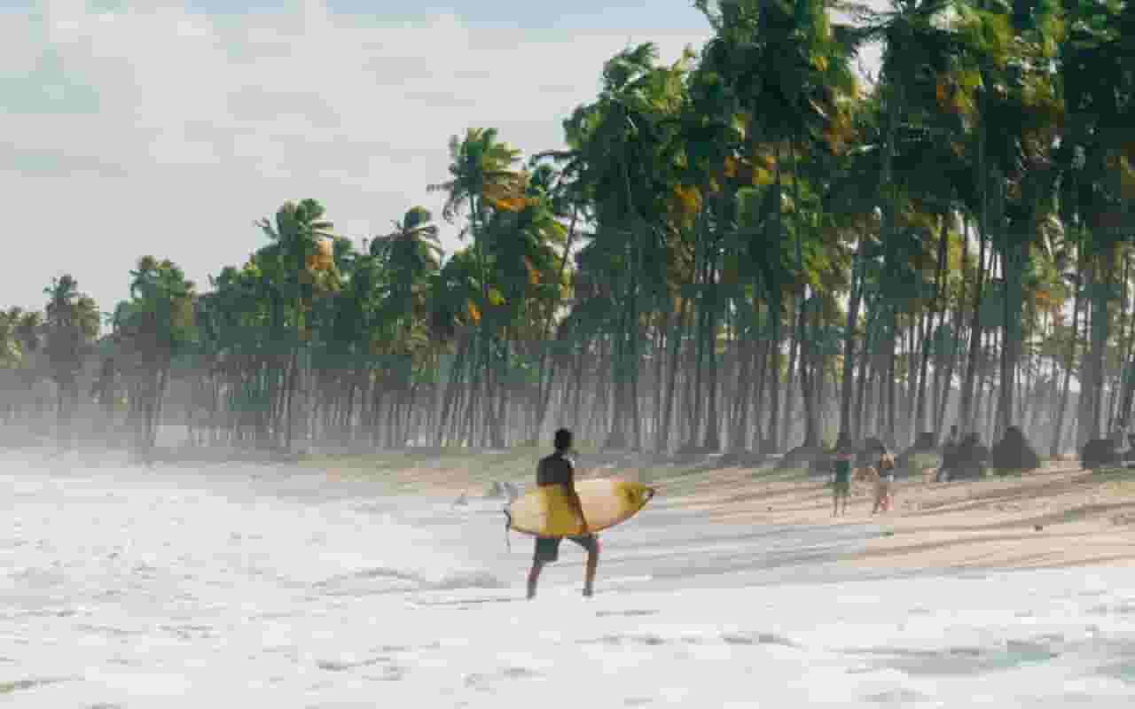 Surfer on a brazilian beach