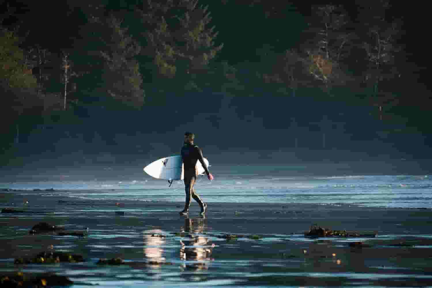 remote worker surfing