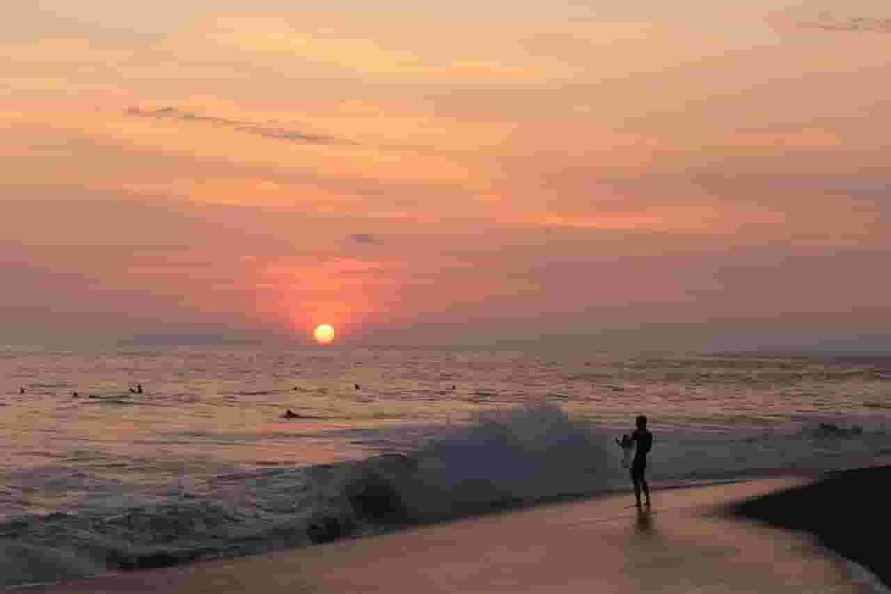 Sunset surf