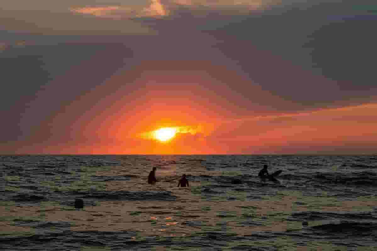 surfers in the water