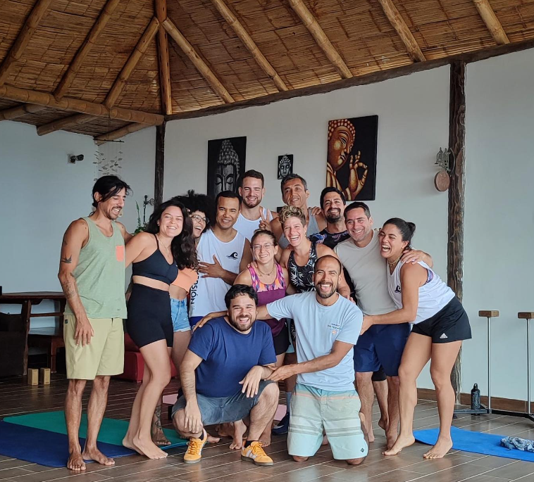 crew picture after a yoga session