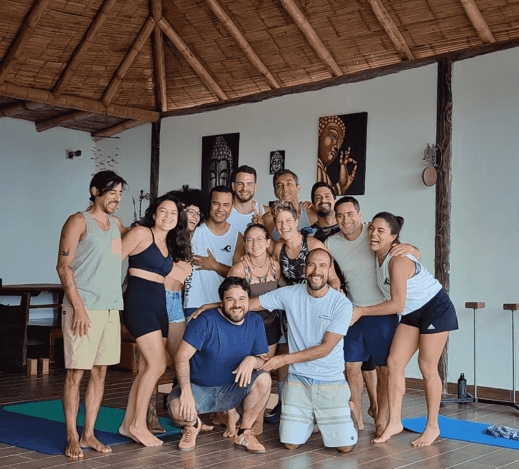 crew picture after a yoga session