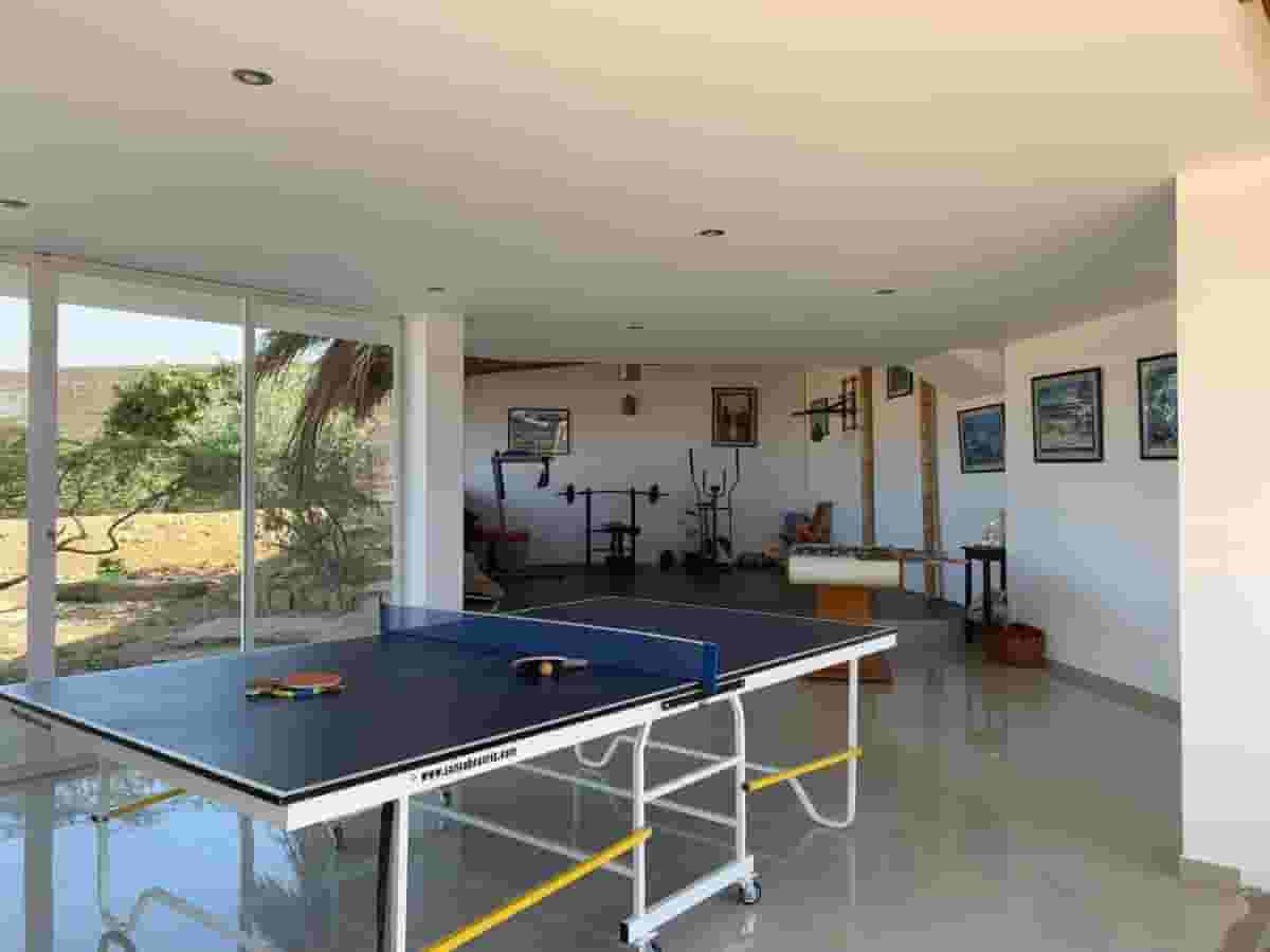 table tennis in the communal area