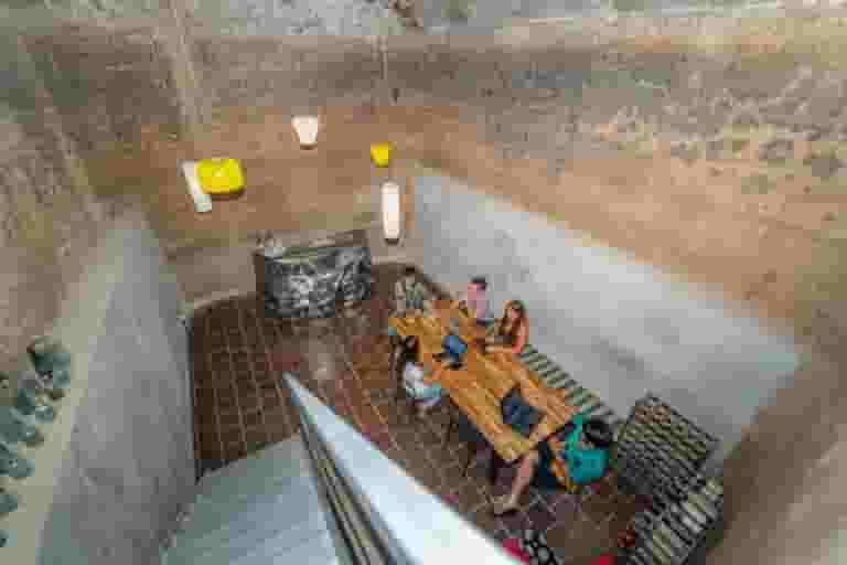 remote workers in a wine cellar