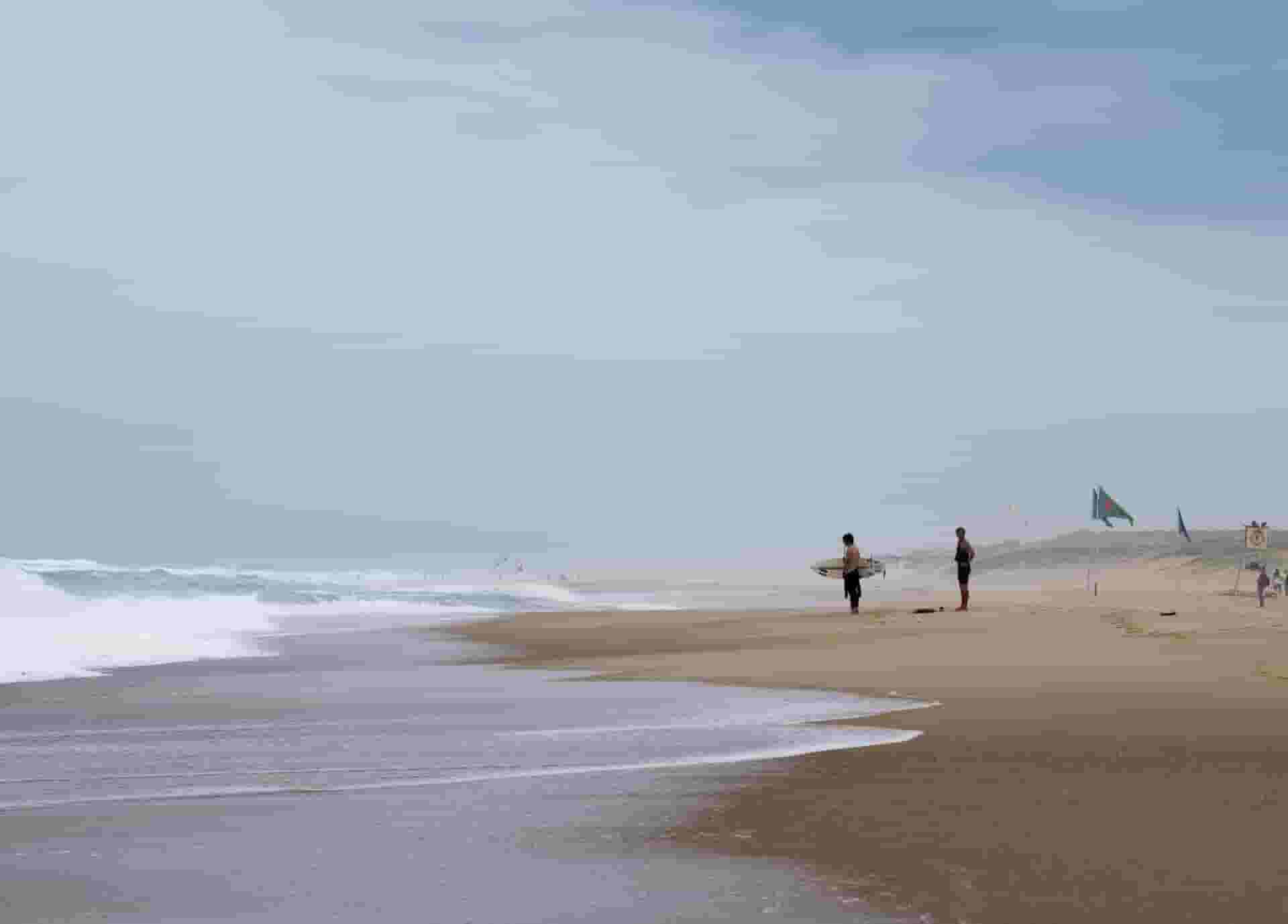 Surfers on beach