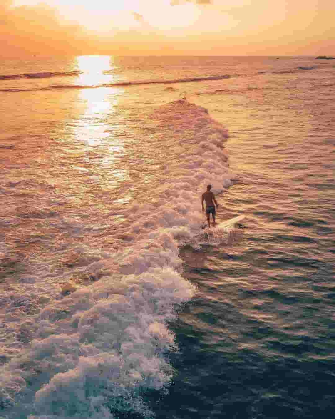 sunset surf