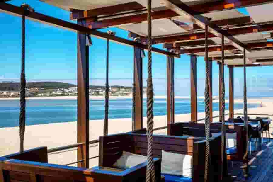 tables by the beach