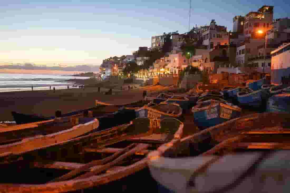 taghazout beach at night
